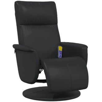vidaXL Massage Recliner Chair Black 71 x 90 x 105 cm Faux Leather vidaXL