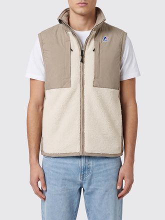 K-Way Suit Vest Men color Beige