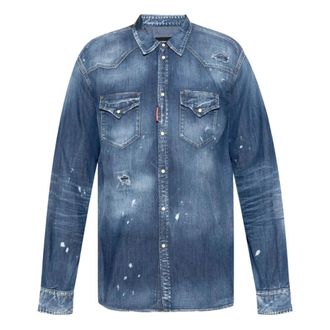 Dsquared2 Denim Shirt - Heren - Spijkeroverhemden - Blauw - S - Denim - Overhemden