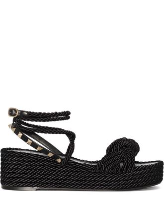 Valentino Garavani Sandali Rockstud - Nero