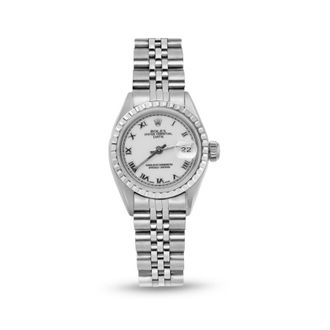 Rolex Pre-owned Rolex Datejust Automatic Chronometer White Dial Ladies Watch 69240 WRJ