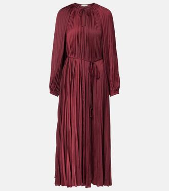 Ulla Johnson Alexia satin plissé midi dress