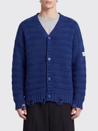Maison Margiela Cardigan relaxed fit in misto lana con effetto usurato