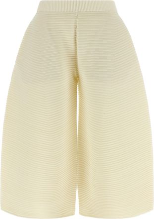 Issey Miyake Polyester Cropped Womens Pants