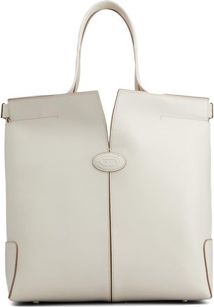 Tod's Di Bag Folio Leather Shopper in Bianco Calce at Nordstrom