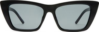 AIRE Solstice 53mm Cat Eye Sunglasses in Black /Smoke Mono at Nordstrom