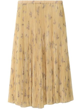 Fabiana Filippi Midi-jurk met bloemenprint - Geel