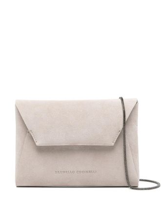 Brunello Cucinelli chain-strap mini bag - women - Calf Suede - One Size - Grey