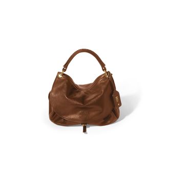 Miu Miu Rendez-vous Leather Bag, Woman, Oak