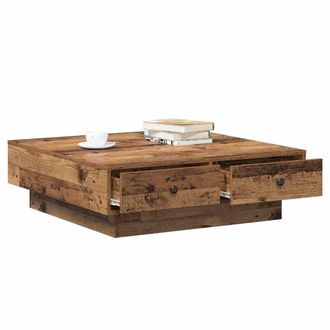 Berkfield Home Beautiful Coffee Table Old wood Reclaimed Wood 90 x 90 x 28 cm in Brown