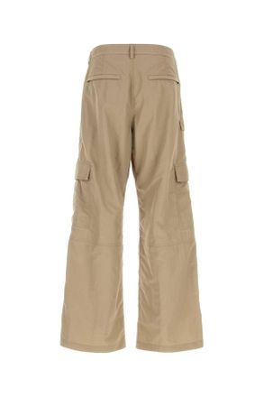 Balenciaga Mens Beige Nylon Cargo Pant Exterior: Pantaloni Trousers