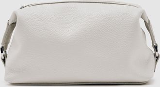 Next Atelier Suede-trim Leather Washbag,, Off White