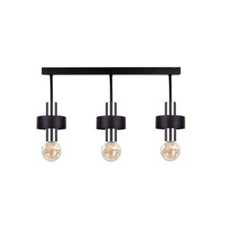 Netlighting Unica Ceiling Spotlight Bar Black Silver 60cm 3x E27