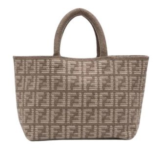 Fendi Pre-owned Gebreide Kasjmier Tote - Dames - Vintage Shopper - Beige - ONE Size - Kasjmier - Vintage