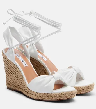 Aquazzura Carina leather espadrille wedges