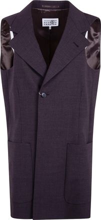 Maison Margiela Jacket Neck Long Gilet