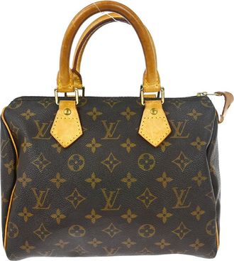 Louis Vuitton Speedy Handbag Monogram Canvas Brown Canvas Handbag (Pre-Owned)