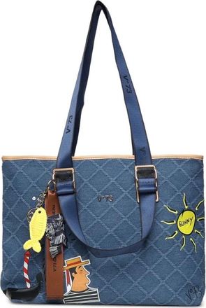 V&deg; 73 Shopping Tita Tote - Dames - Shoppers - Blauw - ONE Size - Denim - Tassen