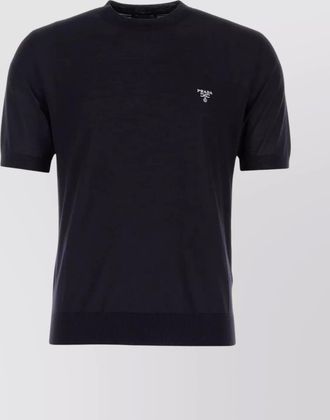 Prada midnight wool crew-neck t-shirt