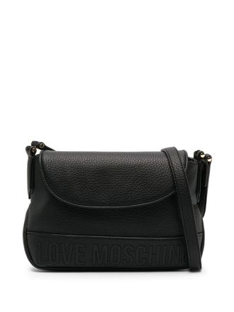 Love Moschino logo-embossed crossbody bag - women - Polyurethane - OS - Black