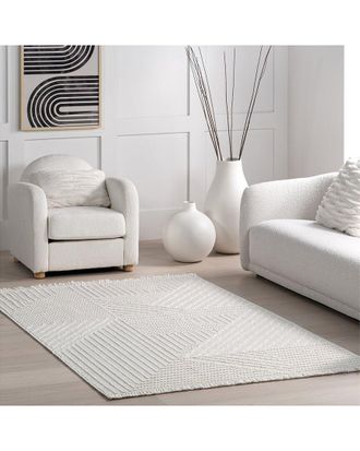 nuLOOM Makena Modern Geometric High-Low Polyester Rug