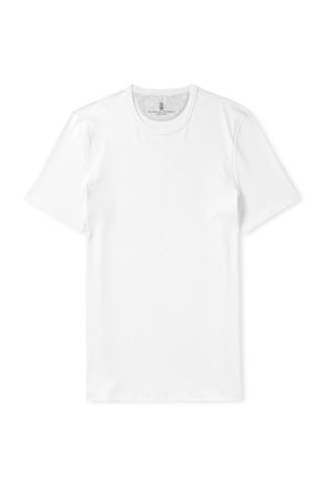 Brunello Cucinelli Ribbed Jersey T-Shirt