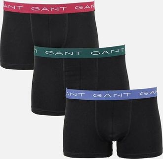 GANT Mens GANT 3-Pack Boxer Trunks, Black - Black/Black - Size: 37/36/32