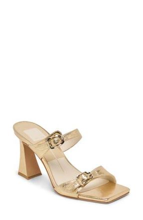 Dolce Vita Narcia Slide Sandal in Gold Distressed Leather at Nordstrom Rack, Size 5.5