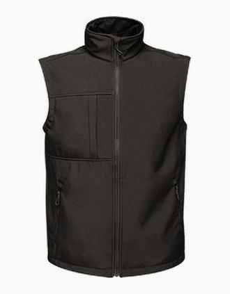 Regatta Mens Regatta Mens Octagon II Printable Soft Shell Bodywarmer - Black - Size: 44/Regular