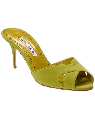 Manolo Blahnik Mumbimu 70 Suede Mule
