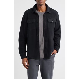 Dark Seas Zulu Fleece Button-Up Shirt in Black at Nordstrom, Size Xx-Large
