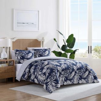 Nautica Marina Leaf Blue Twin Comforter-Sham Set