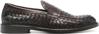 Doucal's Brown Woven Loafers