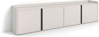 Skraut Home Mueble tv efecto madera beige 207x35x50cm