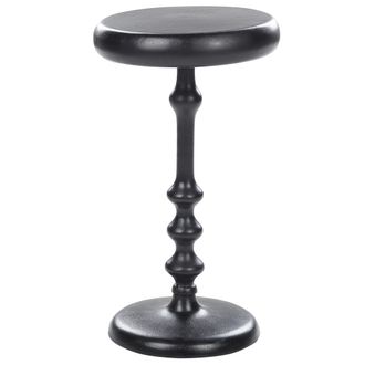 Beliani Beliani - Mesa Auxiliar De Metal Negro 30 Cm Mesa De Centro Forma Geom&eacute;trica Atapo