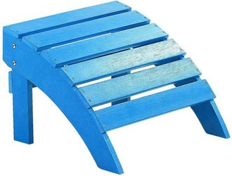 Beliani Beliani - Outdoor Garden Footstool Blue Plastic Wood for Patio Yard Adirondack