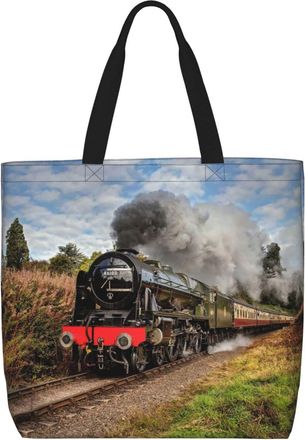 Generic Women Handbag Old Steam Train Women Beach Bag Waterproof Retro Crossbody Bags, For Christmas, Swim, Daily, Birthday, School