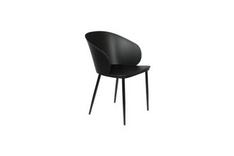 White Label Silla de polipropileno negro