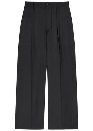 Issey Miyake Palindrome Wide-leg Wool-blend Trousers - Black - 3