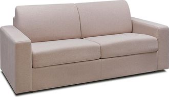 Vente-Unique Sofá cama de 3 plazas de tela tipo italiano beige COGLIO