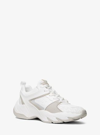 Michael Kors Chase Mixed-Media Trainer