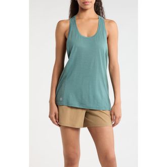 Smartwool Active Mesh Racerback Tank in Dusty Teal at Nordstrom, Size Medium