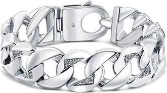 Pompeii3 Mens 14k Gold (147gram) or Platinum (276gram) 20mm Diamond Bracelet 9