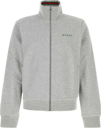 Gucci Grey Stretch Cotton Blend Sweatshirt
