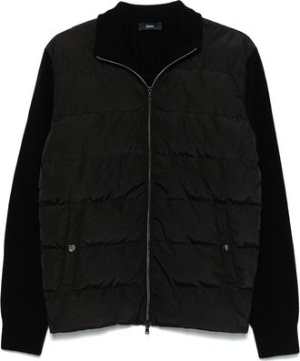 Herno Nylon And Wool Padded Cardigan