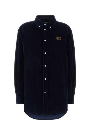 Miu Miu Dark Blue Corduroy Shirt
