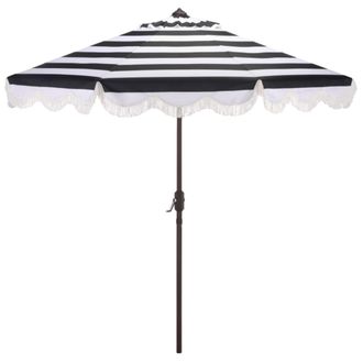 Safavieh Sombrilla de metal negro/raya