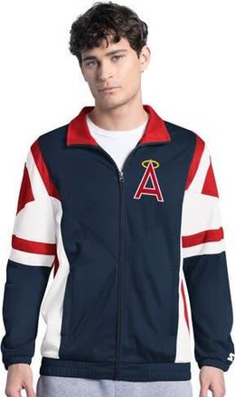 Starter Mens Starter Navy/Red California Angels Contender Tricot Full-Zip Track Jacket at Nordstrom, Size Xxx-Large