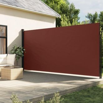 Berkfield Home Retractable Side Awning Brown 220x500 cm