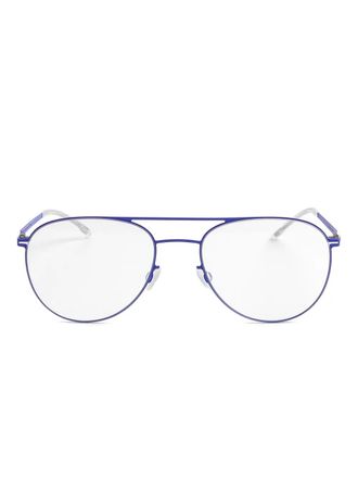 Mykita Niken bril met metalen montuur - Blauw